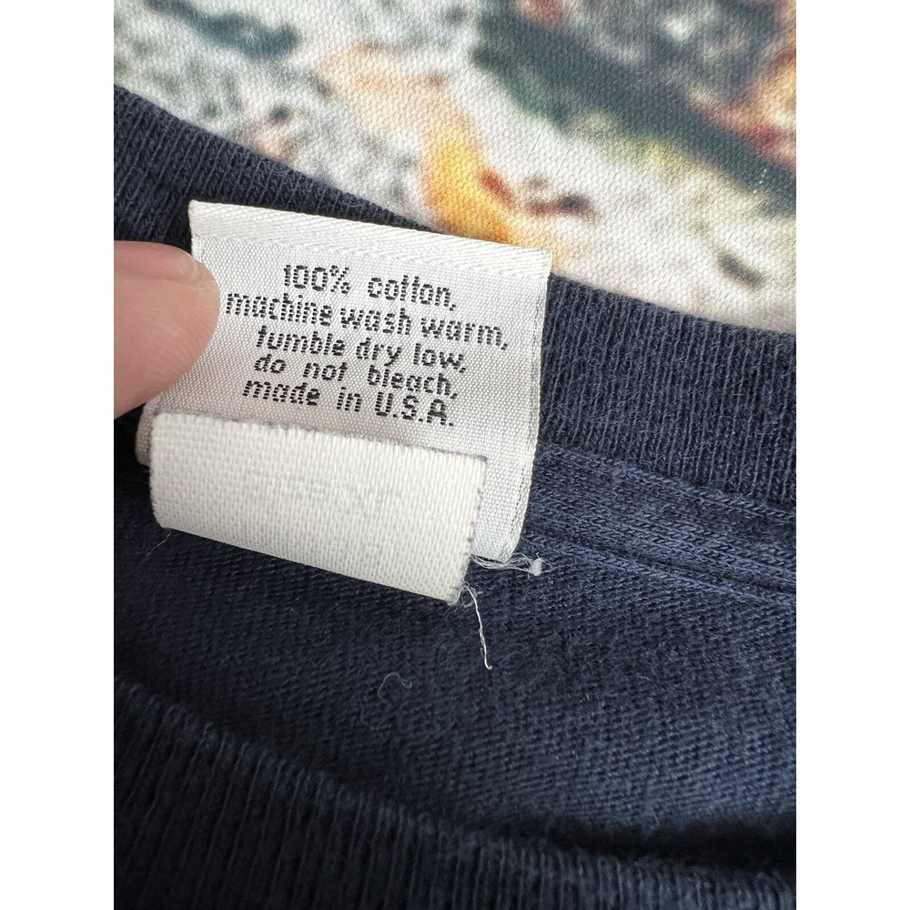 Vtg 90s Calvin Klein Jeans Spellout Logo T Shirt Made In USA Size XL Blue - Picture 5 of 6